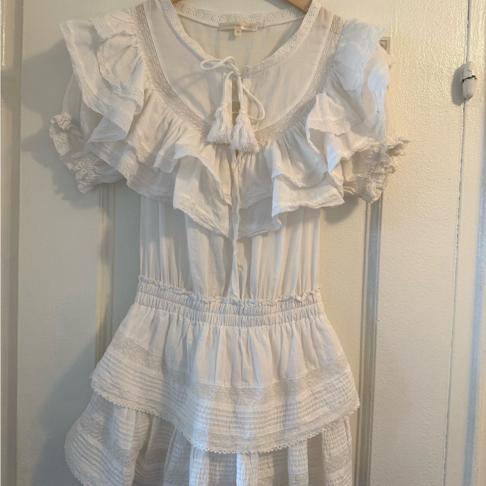 LoveShackFancy White Ruffle Dress